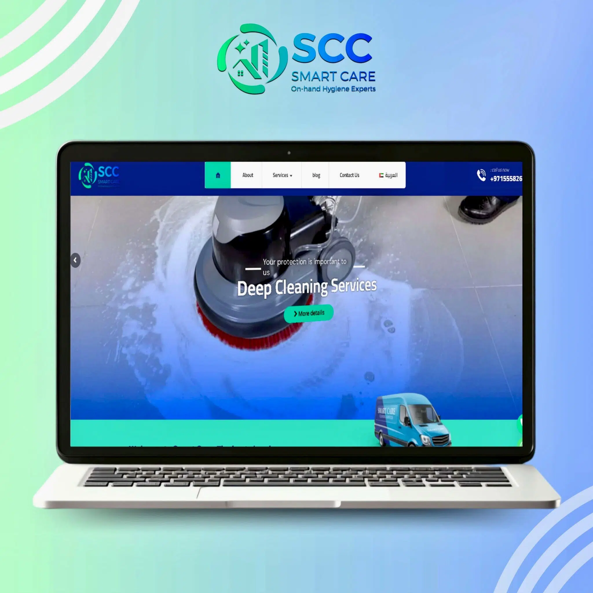 تصميم موقع إلكتروني لشركة خدمات تنظيف