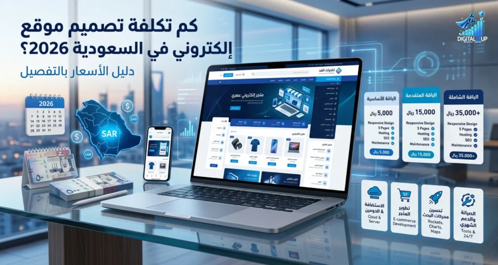 كم تكلفة تصميم موقع الكتروني في السعودية 2026؟