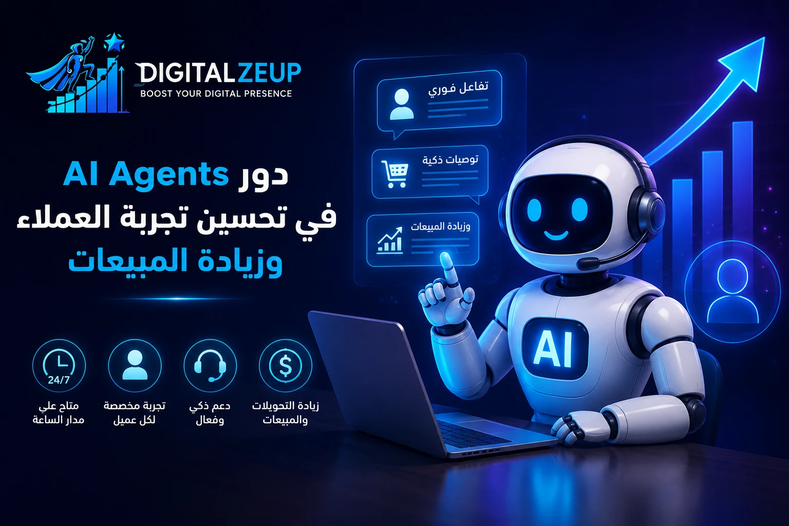 دور AI Agents في تحسين تجربة العملاء وزيادة المبيعات